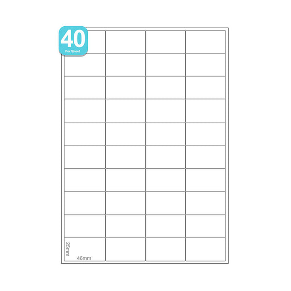40 Labels Per A4 Sheet Sticker Paper
