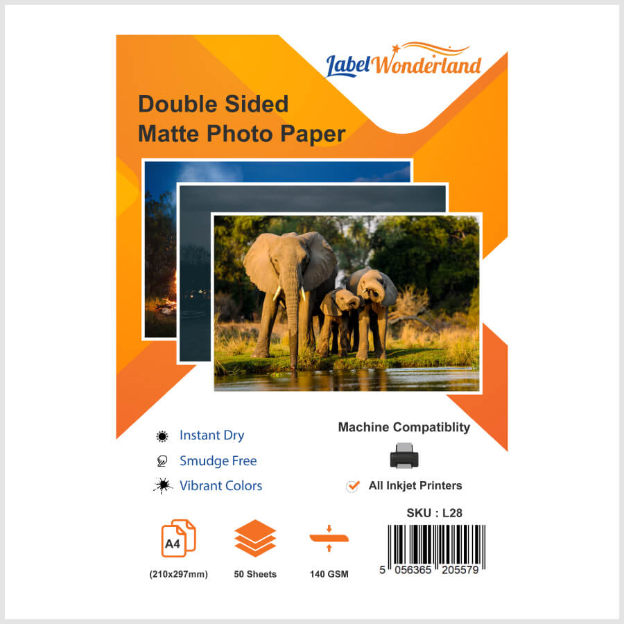 A4 Inkjet Double Sided Matte Photo Paper 140 GSM