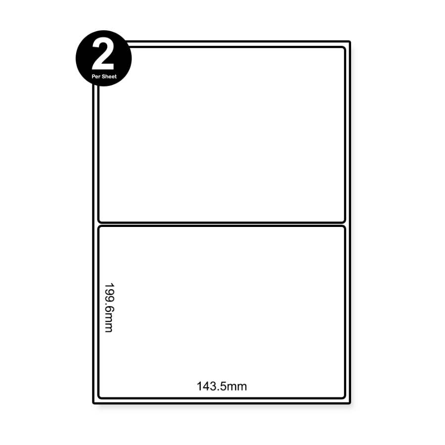 2 Label per sheet