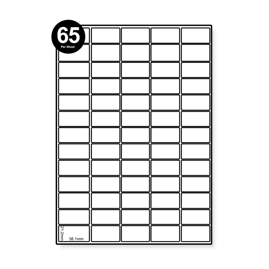 65 Labels Per A4 Sheet Sticker Papers