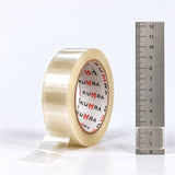 KUMRA Clear Packing Tape 24mm x 66m - close-up with ruler for size