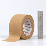 KUMRA Kraft Paper Tape 48mm x 50m - close-up with ruler for size