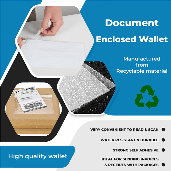 A7 Plain Document Enclosed Wallets