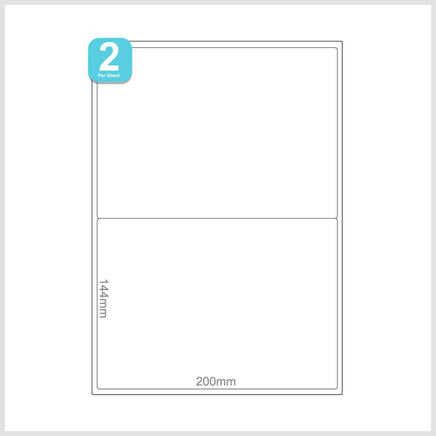 2 labels A4 sheet