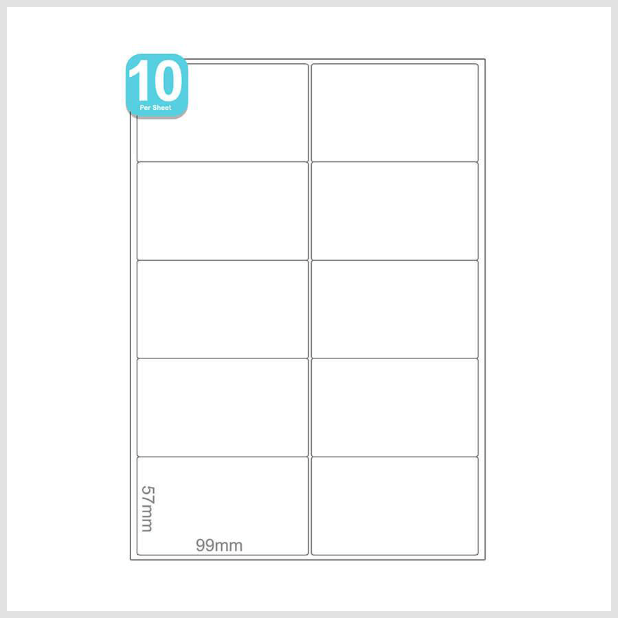 10 Labels A4 sheet