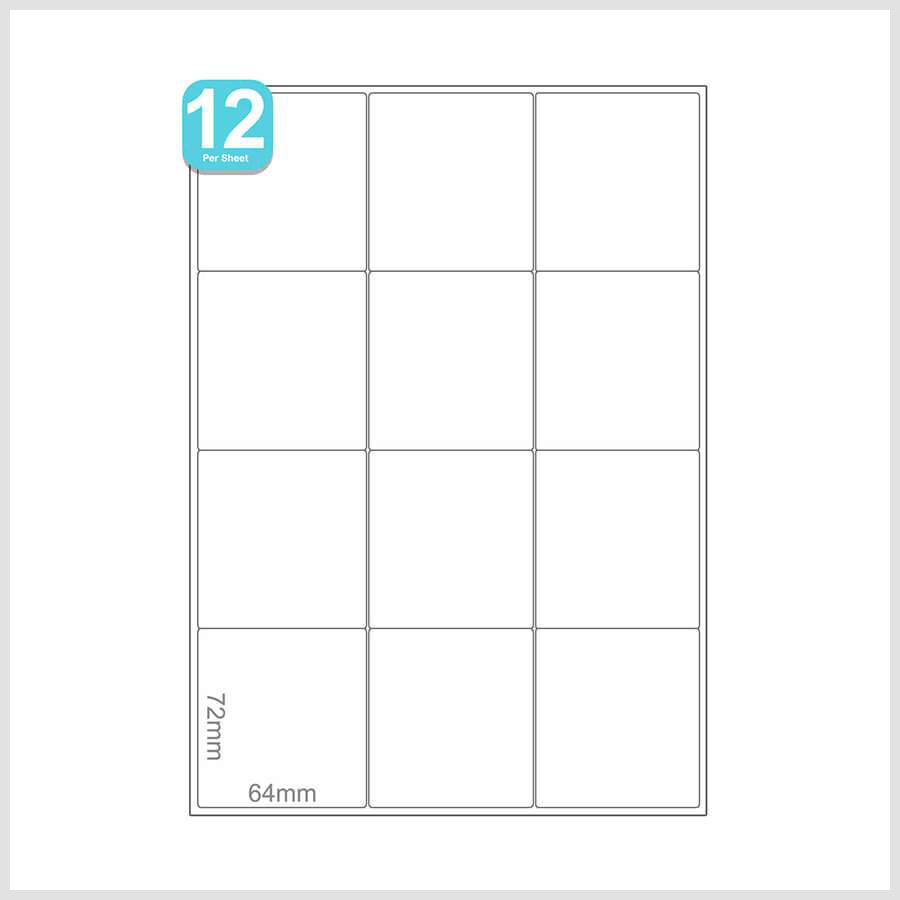 12 Labels 12 Labels Sticker Paper/Printable Sticker paper/Label Stickers – Packwith
