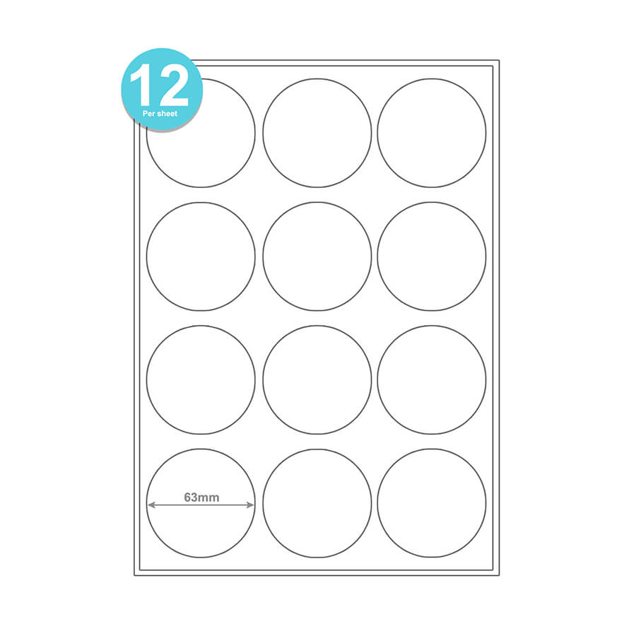12 Round Labels Per A4 Sheet Address labels