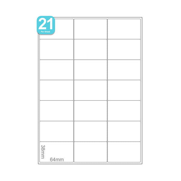 21 Labels Per A4 Sheet Printable Sticker Paper