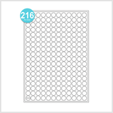 216 Round Labels A4 sheet