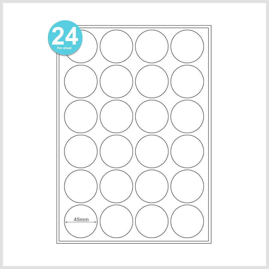 Printable Round Label Stickers Discover Premium A4 Round Sticker