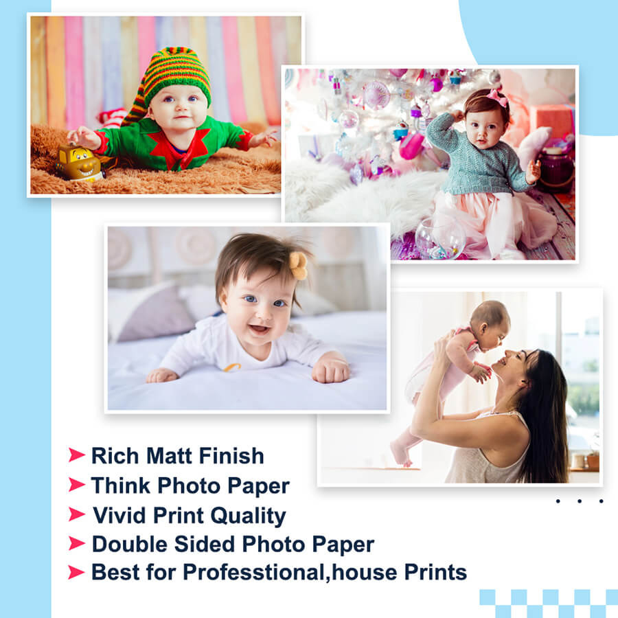 A4 Inkjet Double Sided Matte Photo Paper 230 GSM