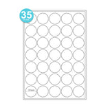 35 Round Labels Per A4 Sheet Sticker paper