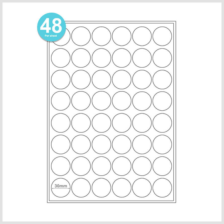 A4 Labels 48 Per Sheet