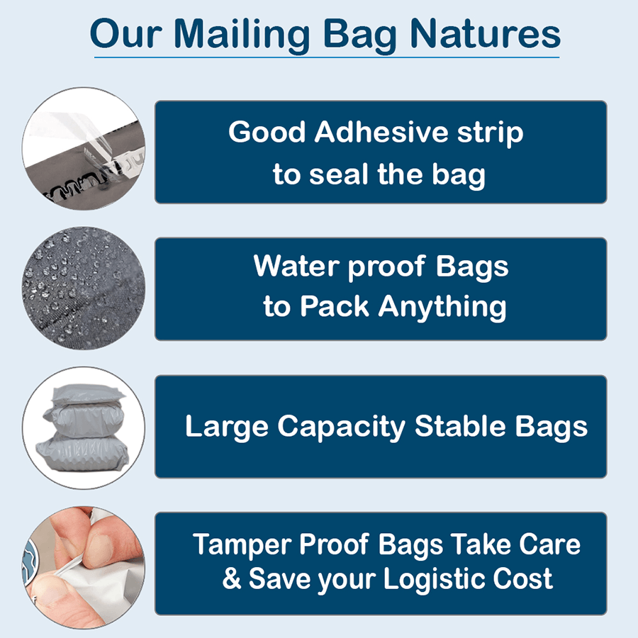 4.7 x 6.7 inch Grey Mailing Bag