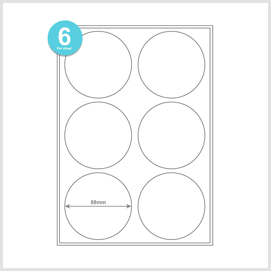 6 Round Labels Sticker Paper/Printable Sticker paper/Label Stickers ...