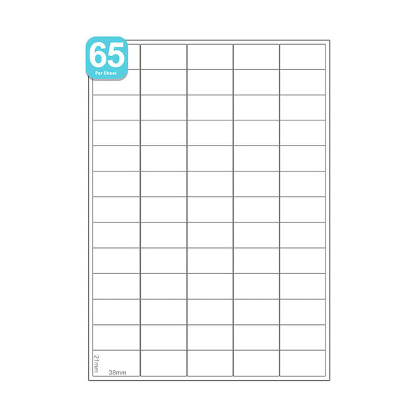 65 Labels Per A4 Sheet Sticker Papers