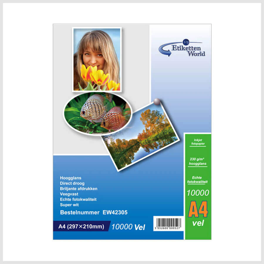 Etiketten World A4 Photo Paper heavy weight 230 & 260 GSM