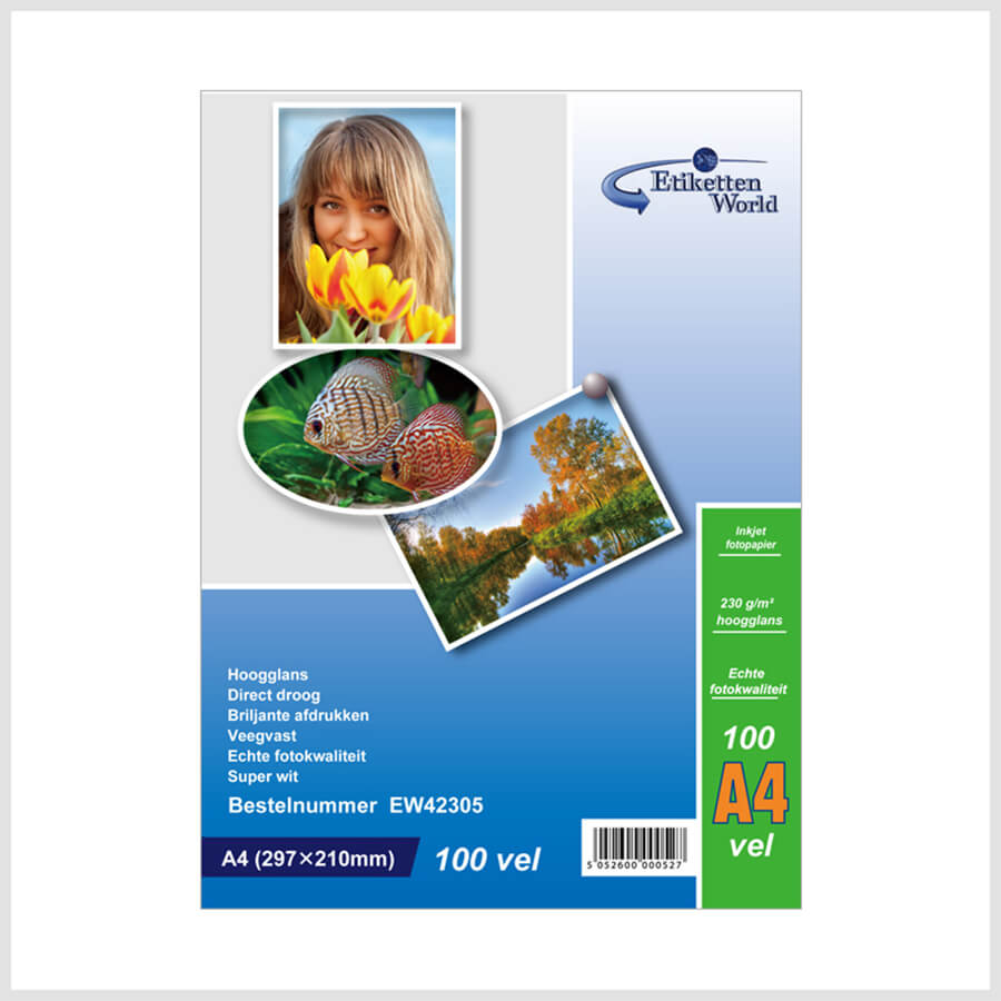 Etiketten World A4 Photo Paper heavy weight 230 & 260 GSM