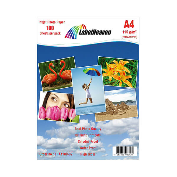 Label Heaven A4 Self Adhesive Photo Paper weight 115 GSM