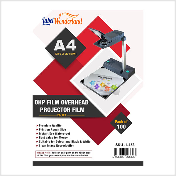 A4 OHP Sheets Inkjet