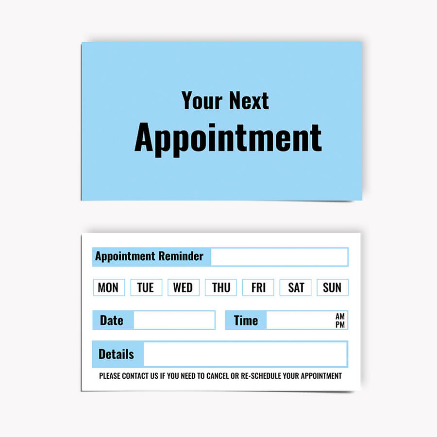 Appointment Cards – Packwith