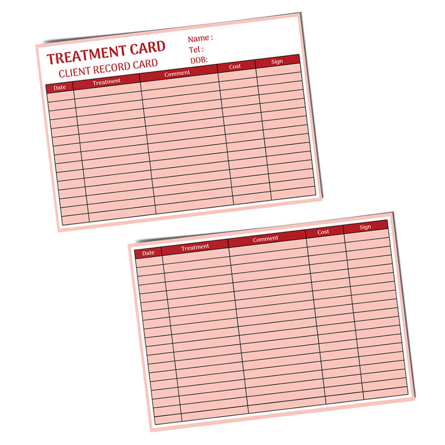 Treatment Card - A5
