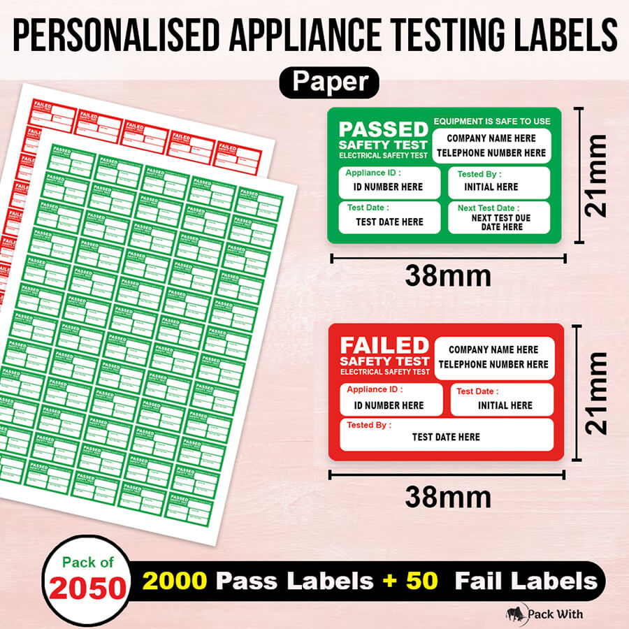 Pat Testing Sticker Fail Pass Pat Green Testing Labels/Green Pat Labels/Testing Labels ...