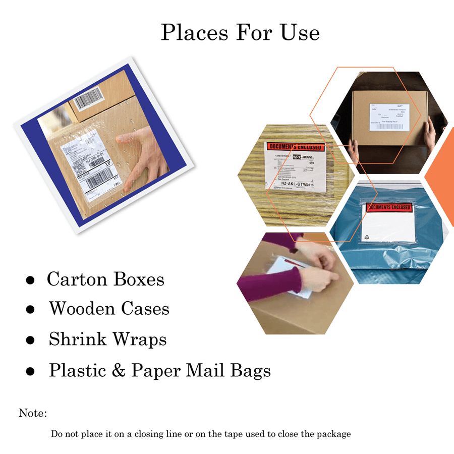 Secure Packing Wallet Labels A5 Printed Document Enclosed Wallets – Packwith